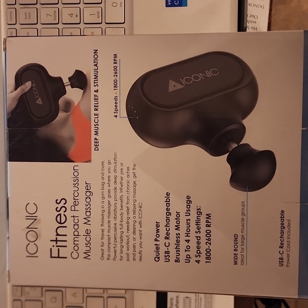 Iconic fitness muscle massager compact new - Picture 2 of 2